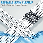 رخيصةأون أدوات وأجهزة المطبخ-أسياخ شواء من الفولاذ المقاوم للصدأ 304 بطول 35 سم / 13.8 بوصة، أسياخ كباب مسطحة مع أنبوب تخزين معدني محمول عريض، أعواد شواء قابلة لإعادة الاستخدام للحوم والروبيان والدجاج والخضروات