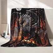 cheap Blankets &amp; Throws-Blanket Fleece Throw Blanket for Couch Dragon Gift Classic 3D Fantasy Sofa Bed Decorative Warm Blanket Home Decor