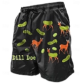 economico Animali &amp; Uccelli-Per uomo salamoia Gergo divertente Cervo Costumi da bagno Pantaloncini da mare Pantaloncini da Surf Misura del girovita medio Divertente Casuale Vacanza al Mare Tasche Laterali fodera in rete