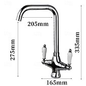 preiswerte Waschbeckenarmaturen-Waschbeckenarmatur - Klassisch Antikes Messing Mittelset Zwei Griffe Ein LochBath Taps