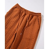 voordelige Rechtdoor Been-Voor heren Joggingbroeken Broek Joggingbroek met rechte pijpen Jacquard Trekkoord Zak Effen Comfort Zacht Casual Dagelijks Buiten Vakantie Modieus Zwart Oranje Micro-elastisch