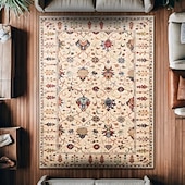 billiga Områdesmattor-Vintage persisk matta, fläckbeständig och lätt att rengöra, etnisk soffpläd, halkfri sängmatta i sovrummet, slitstark och elegant golvdekor i vardagsrummet