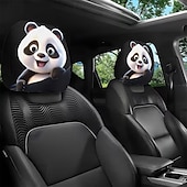 זול כיסויי בד-2 יחידות כיסויי משענות ראש לרכב עם הדפסה מצוירת של חיות חמודות, ללא מילוי, אביזרי פנים לרכב, כיסויי משענות ראש אוניברסליים לרכב, קישוטי פנים לרכב, מתאים לשימוש בכל מזג אוויר ללא מילוי