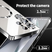 olcso Samsung-tokok-telefon Ügy Kompatibilitás Samsung Galaxy S26 Ultra Plus S25 S25 él S24 S23 S22 Plus Ultra Fekete tok Átlátszó Mágneses Ütésálló Retro TPU