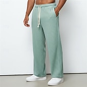 economico Gamba Dritta-Per uomo Pantaloni da tuta Pantaloni da Tuta a Gamba Larga Pantaloni Pantaloni in velluto a coste Pantaloni casual Coulisse Elastico in vita Semplice Comodità Traspirante Lunghezza intera Casuale