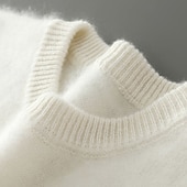 preiswerte Wollpullover für Herren-Herren-Weihnachtspullover aus hochwertiger, reiner Wolle und Kaschmir, Rundhalsausschnitt, klassisches Argyle-Strickmuster, Fair-Isle-Pullover, weich, warm und atmungsaktiv.