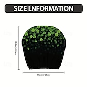 baratos Capas de Sofa-2 capas de encosto de cabeça para carro com trevo verde | compatíveis com todos os veículos, pretas &amp;Adesivo para carro com estampa de trevo verde, design plano 2D, poliéster, fácil instalação -