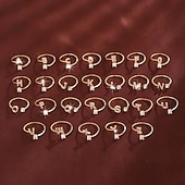 ieftine Inele-1 buc Inel For Pentru femei Zirconia cubică Transparent Zilnic Cadou Concediu Articole de ceramică Scrisă