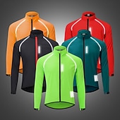cheap Men's Jackets &amp; Gilets-WOSAWE Men's Windbreaker Cycling Jersey Cycling Jacket High Visibility Waterproof Windproof Cycling Bike Jacket Windbreaker Mountain Bike MTB Road Bike Cycling City Bike Cycling Navy Green Black Bike