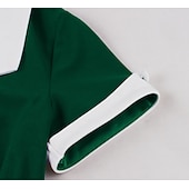 billige Kjoler-1950-tallet Retro / vintage Kjoler Swing kjole Korte ermer Helfarge Kostyme Dame Karneval Maskerade Dagligdagstøy Utdrikningslag Voksne Kjole