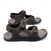 economico Sandali casual-sandali beige da uomo: eleganti calzature da esterno con vestibilità comoda e ad asciugatura rapida, ideali per la spiaggia, l'escursionismo e l'estate