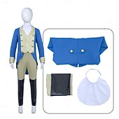  250. výročí USA Rokoko Barroco Úbory Dlouhé rukávy George Washington Alexander Hamilton Koloniální Maškarní kostým Chlapecké Karneval Den nezávislosti 4. července Dětské Kabát Kalhoty Límeček