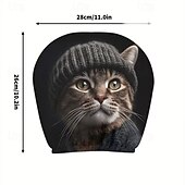 זול כיסויי בד-2 יחידות כיסויי משענות ראש לרכב עם הדפסה מצוירת של חיות חמודות, ללא מילוי, אביזרי פנים לרכב, כיסויי משענות ראש אוניברסליים לרכב, קישוטי פנים לרכב, מתאים לשימוש בכל מזג אוויר ללא מילוי