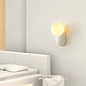 cheap Indoor Wall Lights-Wall Light Modern Globe Wall Sconce Resin Wall Lamp with White PE Ball Shade Nordic Wall Sconces G9 Wall Mount Lighting Fixtures for Living Room Bedroom Hallway