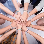 halpa Lahjat-15 kpl wwjd kristillinen rannekorusetti, sopii miehille ja naisille, säädettävät rannekorut irtotavarana, täydellinen lahjaksi - Jeesus tekee rannekorut