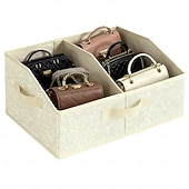 abordables Rangement et organisation-1 grand organisateur mural avec poignées - panier de rangement en tissu à structure ajourée pour vêtements, serviettes, couvertures, portefeuilles et chapeaux - design classique et peu encombrant pour