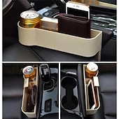 billiga Fordonstjänst-2-pack multifunktionell bilsätesorganisatör i läder, utfyllnadsorganisatör för bilsäten med mugghållare &amp;förvaringsfack/väska – passar framsätet, rymmer telefon, glasögon, nycklar, julklappar till