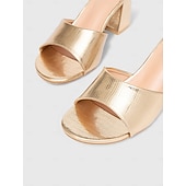 abordables Mujeres-Elegantes mules blancos de tacón cuadrado para mujer: zapatos de vestir cómodos con tacón grueso para invitadas a bodas en la playa y fiestas de verano junto al mar.