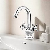 preiswerte Waschbeckenarmaturen-Waschbeckenarmatur - drehbar Chrom Außenmontage Einhebel Zwei LöcherBath Taps