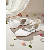 economico Madre della Sposa/Sposo-décolleté da donna con tacco basso e cinturino alla caviglia in raso bordeaux - eleganti scarpe da sera minimaliste per la mamma della sposa, matrimonio chic in città &amp;eventi formali