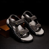 economico Sandali casual-sandali beige da uomo: eleganti calzature da esterno con vestibilità comoda e ad asciugatura rapida, ideali per la spiaggia, l'escursionismo e l'estate