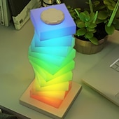 economico Lucine notturne per bambini e neonati-luce LED girevole assemblata fai da te, commutazione luce bianca e arcobaleno, utilizzata per lampade da scrivania da ufficio, luci da tavolo da gioco e luci notturne da comodino, regalo ideale