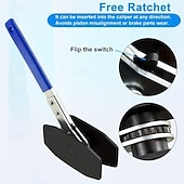 olcso Járműszolgáltatás-360 fokos racsnis kulcs 2 acéllemezzel, dugattyús expanderrel autó féknyergekhez - ideális egy-/kétdugattyús négydugattyús fékbetétekhez, ipari kéziszerszámkészlet, fém anyag, összeszerelést nem