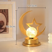 levne Ramadán dekorace světla-Ramadán Eid kovová dutá koule dekorativní lampa hvězda měsíc hrad vnitřní ložnice atmosféra ornament lampa aaa baterie 18,5 * 14,5 cm