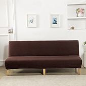abordables Couverture du canapé Futon-Housse de canapé-lit extensible en tissu imprimé, disponible en 3 tailles différentes, housse de canapé sans accoudoirs, housse de banc élastique, protection décorative pour le Nouvel An, décoration