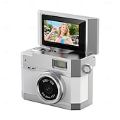 billiga Kamera, Fotografi &amp; Video-Ny tumstor flip-skärm mini kamera retro digital kamera mini med snodd 180 flip-skärm videoläge multi-stil skönhetsfilter Valentinsdagpresent