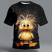 ieftine Tricouri cu imprimeu animal-Bărbați Animal gagică Amuzant Tricou Manșon scurt Tricou Tipărire 3D Stil Nautic Cămașă Exagerat Designer Petrecere Concediu Albastru piscină Negru Alb Vară Primăvară Îmbrăcăminte S M L XL XXL XXXL
