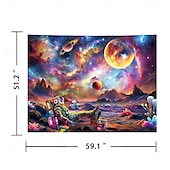 abordables Tapisseries à la lumière noire-Tapisserie murale lumineuse à effet ultraviolet, motif astronaute, galaxie, espace, phosphorescente, univers psychédélique, planètes, ciel étoilé néon, décoration murale pour la maison