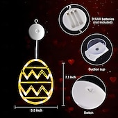 olcso Dekoratív fények-húsvéti ablakdekorációk fények, húsvéti hógolyó tojás alakú ablakfény kápráztatja a fényes húsvéti fényeket beltéri ablakhoz kültéri partidekorációhoz