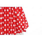 preiswerte Kleider-1950er Retro Vintage Rockabilly Knielang Swing-Kleid Ausgestelltes Kleid Kurze Ärmel Tupfen Tailliert und ausgestellt Kostüm Mädchen Karneval Valentinstag Lässig Heimkehr Retro-Mottoparty Kinder Kleid