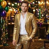 economico Cime-Disco Anni '80 Abiti Completi &amp; Blazer Blazer con Colletto a Revers Disco Costume Per uomo Mascherata Club Feste Parata dell'Orgoglio Adulti Cappotto Tutte le stagioni