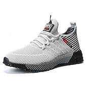 abordables Baskets Décontractées-Chaussures de course noires en mesh pour hommes – baskets athlétiques légères avec tige respirante, idéales pour la course, la salle de sport et les activités sportives.