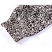 Недорогие кардиган мужской свитер-Муж. Вязаная ткань Кардиган Свитер на молнии Свитер Куртка флисовый свитер Рельефный узор Вязать Обычные топы Классический Флис Сплошной цвет Вырез под горло