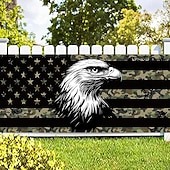 billiga Garage &amp; Dörr Banners-4 juli 2026 250:e minnesdagen gobeläng garage dörr täck stor hängande bakgrund örn amerikanska flaggan vintage modern militär fest utomhus semester skjutande bakgrunds gård hem dekor