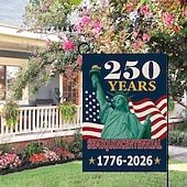 cheap America 250-US 250th Anniversary America 250 Years Home Garden Flag Patriotic Banner Statue of Liberty Design Semiquincentennial 1776-2026 celebration 4th of July Independence Day