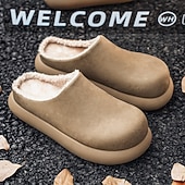 economico Zoccoli e pianelle da uomo-comode scarpe slip-on da uomo foderate in pelliccia: morbide, calde, perfette per ricevimenti di nozze rilassati e riunioni al chiuso