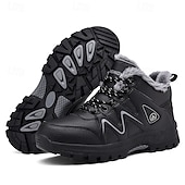preiswerte Winter- und Schneestiefel-Schwarze Herren-Winterwanderstiefel, wasserdicht und isoliert, ideal für Schnee, Wanderungen und Outdoor-Abenteuer, robustes Schuhwerk für kaltes Wetter und unwegsames Gelände