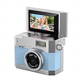 billiga Kamera, Fotografi &amp; Video-Ny tumstor flip-skärm mini kamera retro digital kamera mini med snodd 180 flip-skärm videoläge multi-stil skönhetsfilter Valentinsdagpresent