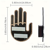 זול תליונים וקישוטים לרכב-אור מחוות אצבע לרכב רב תפקודי אזהרת רכב אור נגד התנגשות מאחור אור מחוות יד אינטראקטיבית אור רכב led מחוות אצבע אור לחלון אחורי כיף אינטראקטיבי led מחוות h