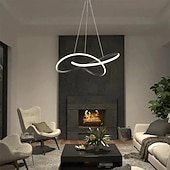 cheap Ring &amp; Round Design-Circular Knot Modern LED Chandelier 50 Watt