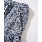 cheap Casual Shorts-Men's Shorts Casual Shorts Pocket Elastic Waist Fleece Plain Warm Breathable Knee Length Outdoor Vacation Daily Wear Vacation Fashion Black Gray Micro-elastic