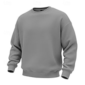 abordables Sudaderas Básicas_-Hombre Sudadera Sudadera con estampado de gofres Sudadera Con Capucha Blanco Cuello Barco Plano Con Texturas Casual Diario Deporte Ropa de calle Fresco Ropa deportiva Primavera &amp; Otoño Ropa Sudaderas