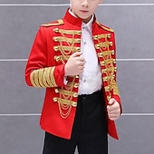 cheap Tops-Carnival 2026 Carnival Costume 2026 Coat Suit Trousers Circus Jacket Prince Aristocrat Retro Vintage Rococo Medieval Kid's Boys' Prom Birthday Party / Evening Dress Up