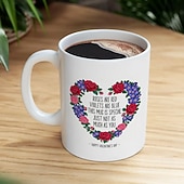 levne Šálky a hrnečky-Valentýnský dárkový hrnek s motivem "jsi výjimečný/á" - hrnek na kávu s květinovým vzorem, růžovým a srdíčkem, jedinečný dárek pro milované, romantický keramický hrnek na čaj nebo kávu.