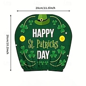 baratos Capas de Sofa-2 capas de encosto de cabeça para carro com trevo verde | compatíveis com todos os veículos, pretas &amp;Adesivo para carro com estampa de trevo verde, design plano 2D, poliéster, fácil instalação -