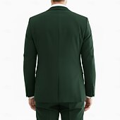 preiswerte Hochzeitsanzüge-Herren Trauzeugen Anzüge Strandhochzeit Frühlingshochzeit Schwarz Burgunderrot Frühling &amp; Sommer Anzug Gekerbtes Revers Party Geschäftlich Einfarbig Schmale Passform 3-teilig Einreihige